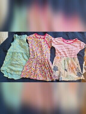 Bundle Of 3 Tea Collection Summer Dresses Size 4 In Like New Condition